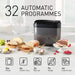 Panasonic Brotbackautomat (32 Programme, 14 Automatikprogramme, Hefe-Verteiler, glutenfrei backen, Timer) dunkelgrau
