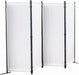 Paravent 4 Teilig 170 x 220 cm Raumteiler Klappbar Trennwand Stellwand Balkon Sichtschutz Faltbar(Beige)