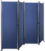 Paravent 4 Teilig 170 x 220 cm Raumteiler Klappbar Trennwand Stellwand Balkon Sichtschutz Faltbar(Blau)