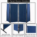 Paravent 4 Teilig 170 x 220 cm Raumteiler Klappbar Trennwand Stellwand Balkon Sichtschutz Faltbar(Blau)
