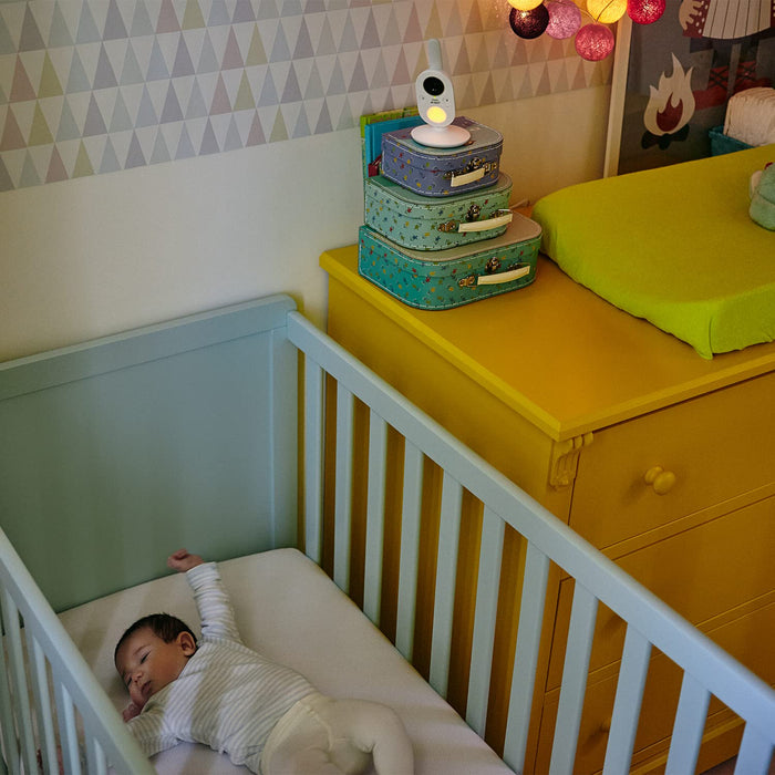 Philips Avent Video Babyphone mit Kamera, Tag- und Nachtansicht, hohe Reichweite, Eco-Mode, Mit FHSS-Technologie, 10 Stunden Akkulaufzeit, weiß 