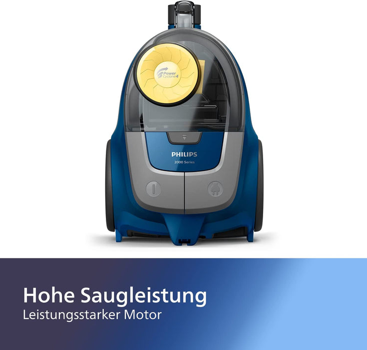 Philips Domestic Appliances Beutelloser Staubsauger Serie 2000, 850 W, PowerCyclone 4, Super Clean Air-Filter Blau