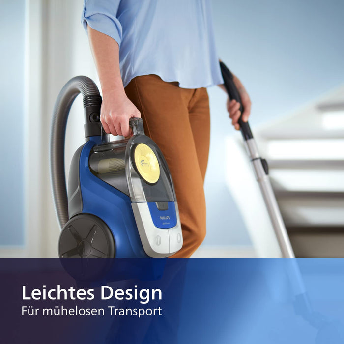 Philips Domestic Appliances Beutelloser Staubsauger Serie 2000, 850 W, PowerCyclone 4, Super Clean Air-Filter Blau