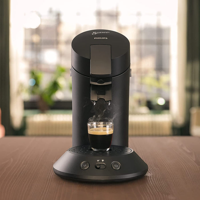 Philips Domestic Appliances Senseo Original Plus Kaffeepadmaschine (Kaffeestärkewahl, Kaffee Boost Technologie, aus recyceltem Plastik), schwarz