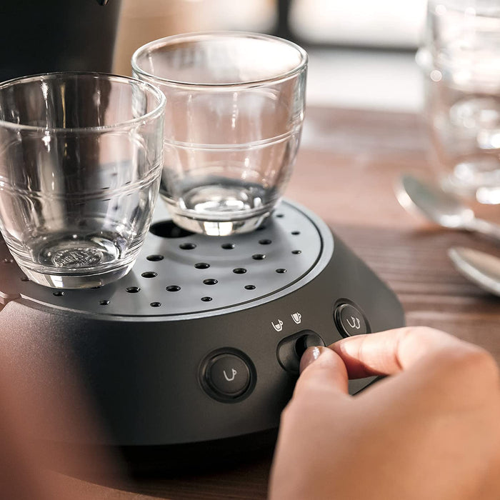 Philips Domestic Appliances Senseo Original Plus Kaffeepadmaschine (Kaffeestärkewahl, Kaffee Boost Technologie, aus recyceltem Plastik), schwarz