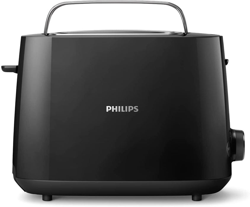Philips Toaster – 2 Toastschlitze, 8 Stufen, Brötchenaufsatz, Auftaufunktion, Liftfunktion, Abschaltautomatik, schwarz 