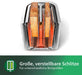 Philips Toaster – 2 Toastschlitze, 8 Stufen, Brötchenaufsatz, Auftaufunktion, Liftfunktion, Abschaltautomatik, weiß 