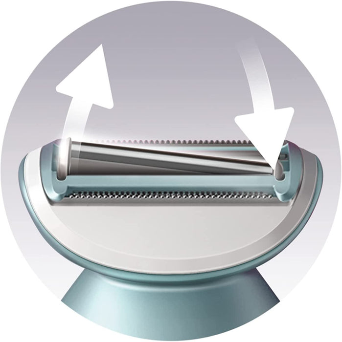 Philips elektrischer Nass- und Trockenrasierer - inkl. 4 Zubehörteile, federnde Scherfolie für eine sanfte, gleichmäßige Rasur