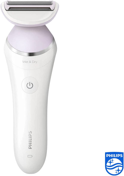 Philips elektrischer Nass- und Trockenrasierer - inkl. 6 Zubehörteile, federnde Scherfolie für eine sanfte, gleichmäßige Rasur 