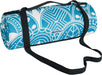 Picknickdecke, 200 x 200 cm große Stranddecke, Campingdecke, wasserdichte Unterseite, faltbar, Garten, Park, Strand, Camping, blau mit Boho-Mustern 
