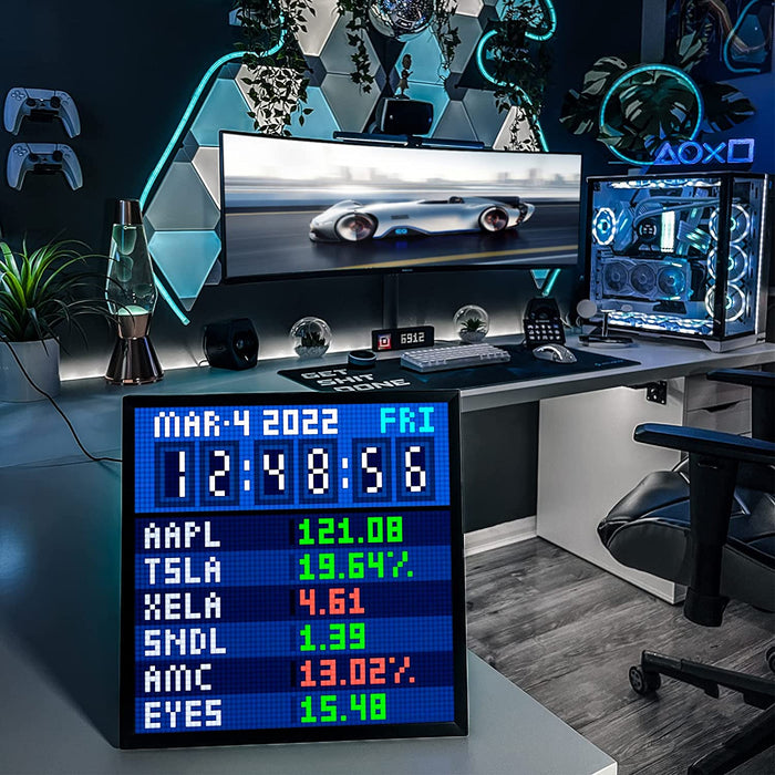 Pixoo-64 WiFi Pixel Art Display mit einem 64x64 LED-Panel, einzigartige Beleuchtungsdekoration mit App-Steuerung