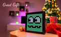 Pixoo Pixel Art Digitaler Bilderrahmen, Programmierbares 16 * 16 RGB LED Panel, Smart Clock mit Social Media Benachrichtigung, 7.18 Zoll Home Dekor 