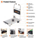 Plattformwagen "cut-off" - Klappbar - Bis 150 kg Tragkraft - Feststellbremse / Transporthilfe mit Lenkrollen / Paketwagen mit Antirutsch-Beschichtung