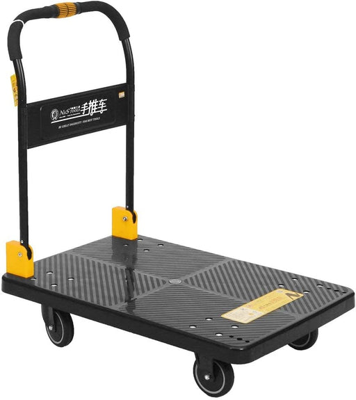 Plattformwagen Transportwagen Schwerlast 350KG Einhändig Falten LKW Cart mit Mute Wheels Plattform-Trolley