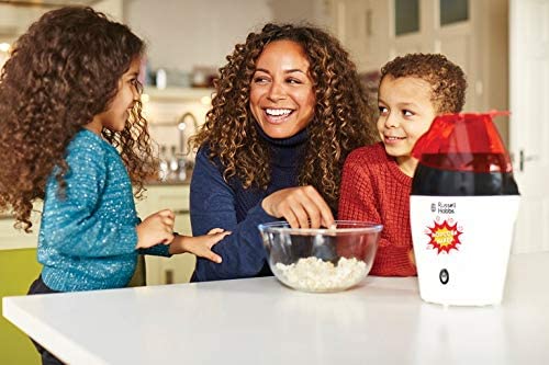 Popcornmaschine [Testsieger] Fiesta (Heißluft Popcorn Maker, ohne Fett & Öl, inkl. Mais Messlöffel, BPA-frei