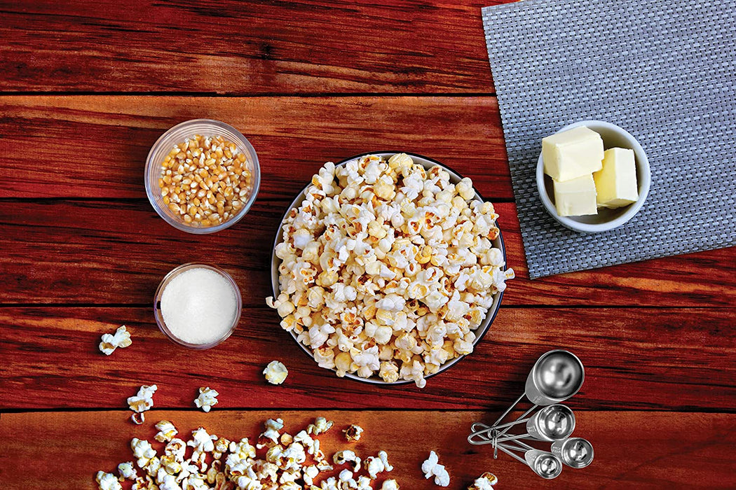 Popcornmaschine [Testsieger] Fiesta (Heißluft Popcorn Maker, ohne Fett & Öl, inkl. Mais Messlöffel, BPA-frei