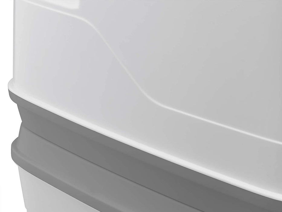 Porta Potti 145 Tragbare Toilette Qube, Weiß-Grau, 330 x 383 x 427 mm - Camping Toilette 