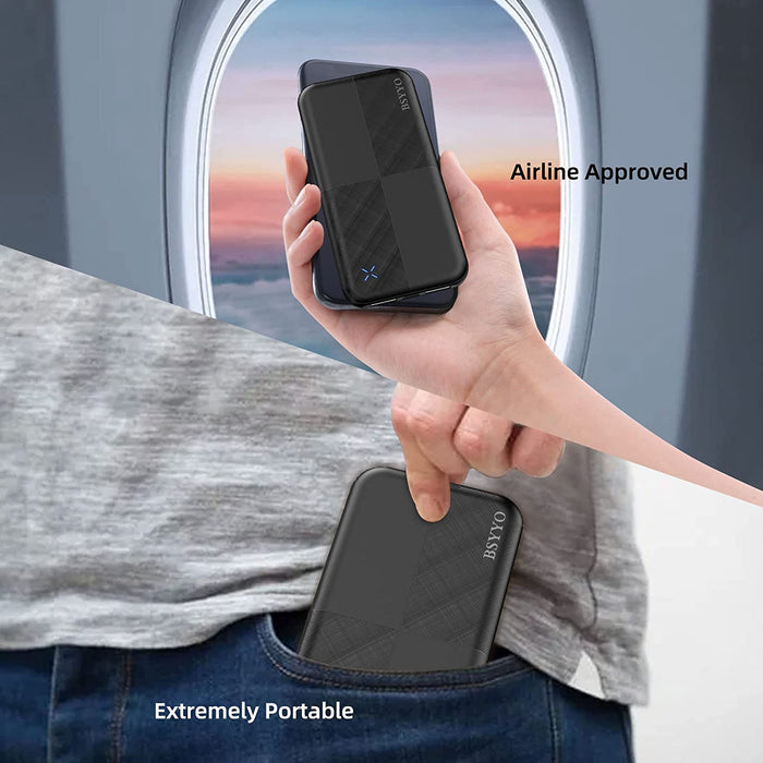 Power Bank 10000mAh, 15W USB C Input und Outout Schnelllade PowerBank ,3 USB 3A Tragbares Ladegerät für iPhone Xiaomi Huawei Samsung LG iPad und mehr