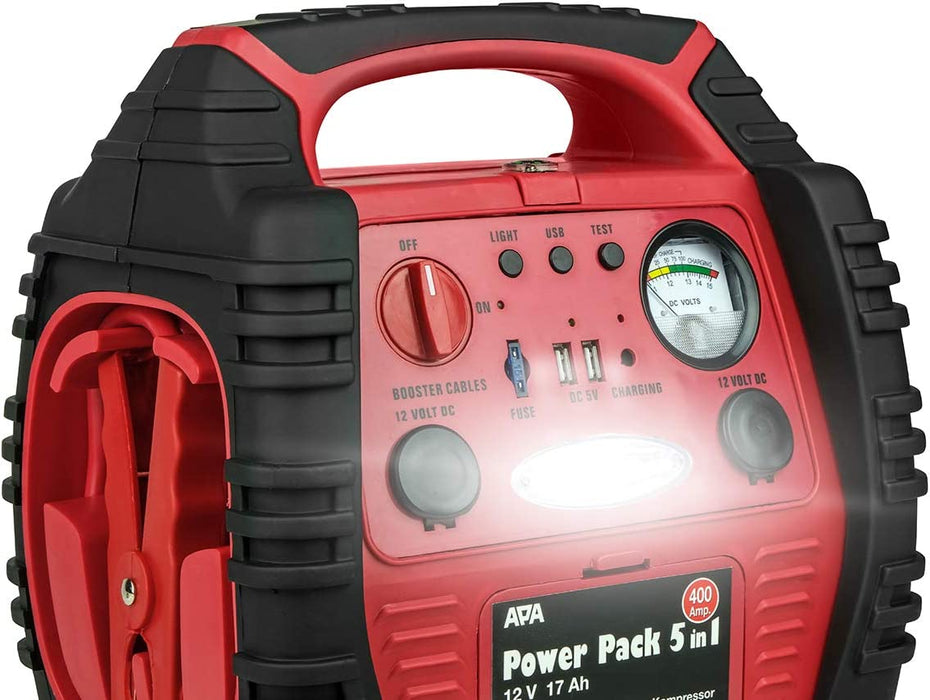 Power Pack 5in1 Mobile Starthilfe, Spannungswandler, Kompressor