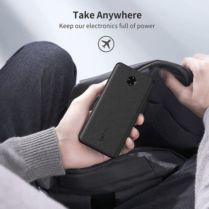 Powerbank 10000mAh, SIXTHGU PD 20W Externer Akku USB-C, Power Bank mit Dual Ausgänge 3A，Schnellladung Tragbares Ladegerät
