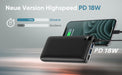 Powerbank 26800mAh, USB C externer Akku mit 18W Power Delivery, Tragbares Ladegerät mit 4 Ports kompatibel mit Smartphone, Tablets und mehr