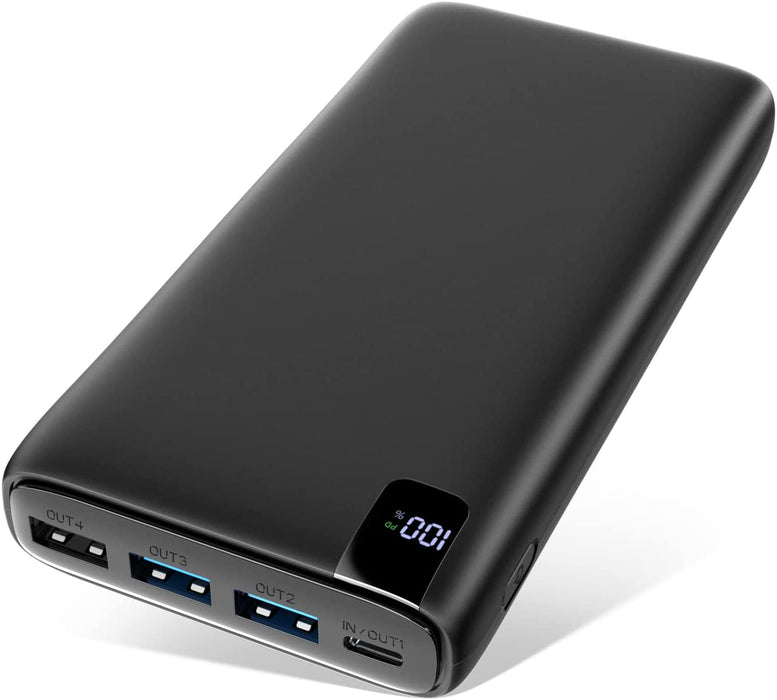 Powerbank 26800mAh, USB C externer Akku mit 18W Power Delivery, Tragbares Ladegerät mit 4 Ports kompatibel mit Smartphone, Tablets und mehr