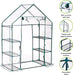 Premium Garten Gewächshaus Foliengewächshaus mit Bodenhaken, 6 Etagen & Robuster Plane - Wetterfest, Stabil & Einfach zu Montieren - 195x143x73cm