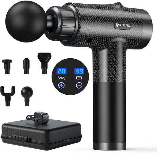 Premium Massagepistole, Muskel Massage Gun Massagegerät, Massage Pistole, Muskelmassagegerät mit LCD-Anzeige, Tiefenmassagegerät 