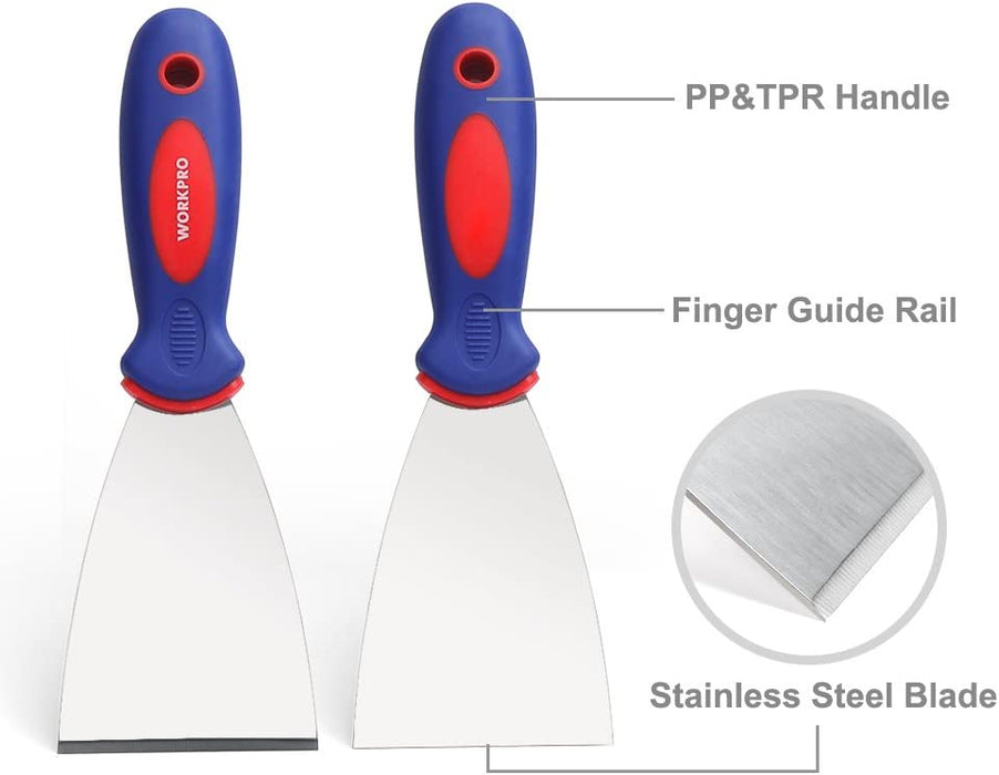 Profi Malerspachtel Spachtel Set aus rostfreiem Edelstahl mit Kunststoffgriff Maler Werkzeug Profi Putty Knife 38mm 75mm 100mm 150mm 4-teilig 