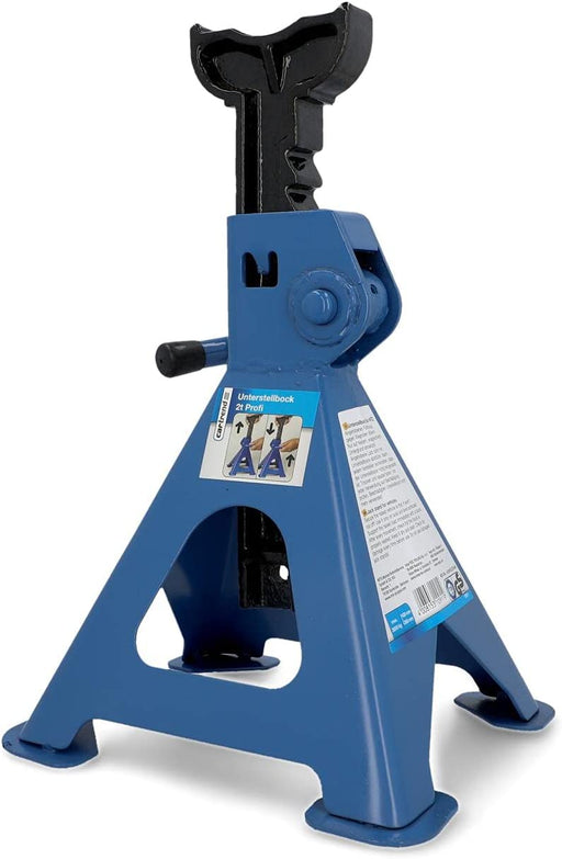 Profi Unterstellbock, 2 Tonnen Tragkraft, für Arbeiten unter dem Fahrzeug, höhenverstellbar von 226 mm bis 420 mm