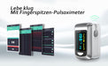 Pulsoximeter Bluetooth, Sauerstoffsättigung Sauerstoff Fingermonitor für Erwachsene Kinder, Spo2 Blutsauerstoffspiegel und Herzfrequenzmesser