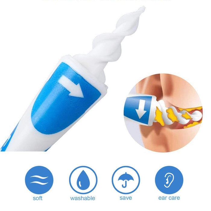 Q-Grip Ohrenschmalz entferner, Upgraded Spiral Tupfer Ohrenschmalz-Entferner Kit Ohrenreiniger mit 16 Ersatzköpfe, sichere Ohrenschmalz-Entfernung 