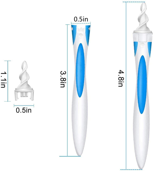 Q-Grip Ohrenschmalz entferner, Upgraded Spiral Tupfer Ohrenschmalz-Entferner Kit Ohrenreiniger mit 16 Ersatzköpfe, sichere Ohrenschmalz-Entfernung 