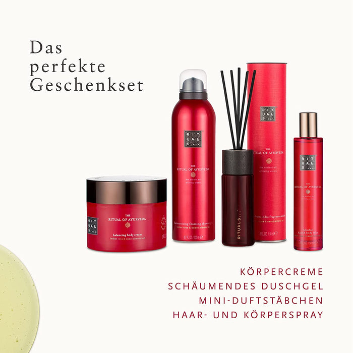 RITUALS Geschenkset für Frauen von The Ritual of Ayurveda, Größe L – Mit Indischer Rose und Süßmandelöl – Beruhigt und Nährt