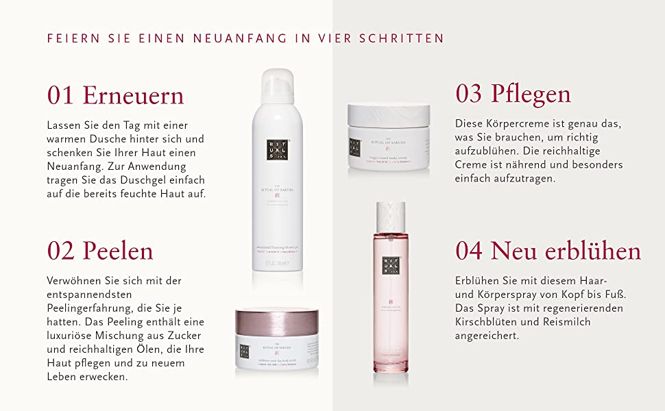 RITUALS Geschenkset für Frauen von The Ritual of Sakura, Größe M – Mit Reismilch und Kirschblüte – Nährt die Haut und Wirkt Erneuernd