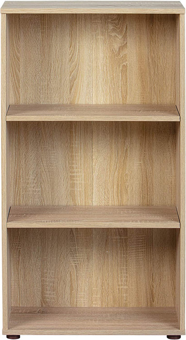 Regal Bücherregal mit 3 Fächern Standregal Holzregal in Sonoma-Eiche Nachbildung, Natur, 60 x 30 x 110 cm