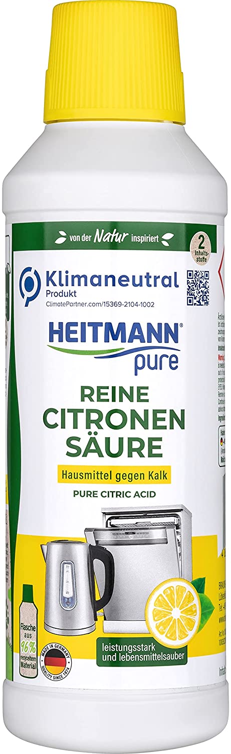 Reine Citronensäure: Ökologischer Bio-Entkalker, Reinigung für Küche & Bad, flüssig, 1x 500 ml