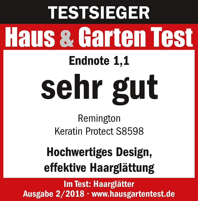 Remington Glätteisen Keratin Protect (patentierter Hitzeschutzsensor für 3x mehr Schutz vor Haarschäden -misst konstant den Feuchtigkeitsgehalt)
