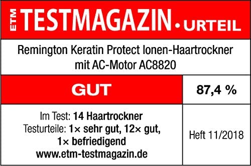Remington Haartrockner Profi Ionen Keratin Protect (2200W, 150km/h, 3 Stylingaufsätze, angereichert mit Keratin und Mandelöl, Ionenpflege)