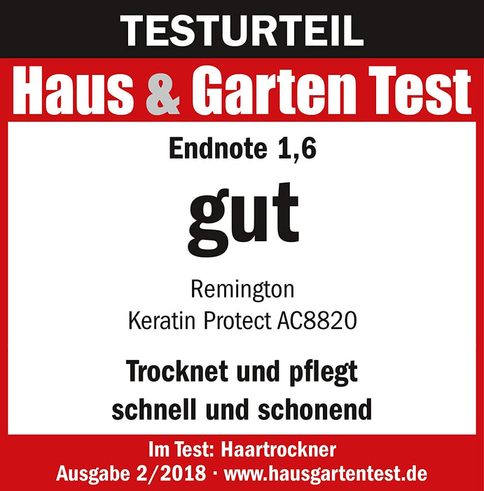 Remington Haartrockner Profi Ionen Keratin Protect (2200W, 150km/h, 3 Stylingaufsätze, angereichert mit Keratin und Mandelöl, Ionenpflege)