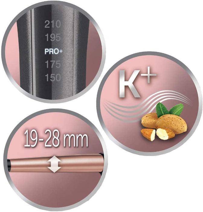 Remington Lockenstab [kegelförmig 19-28mm] Keratin Protect (hochwertige Keramikbeschichtung mit Keratin & Mandelöl) -Digitales-Display bis 210°C)