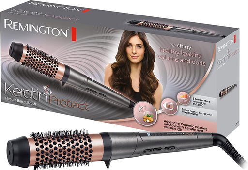 Remington Volumenstyler Keratin Protect 38 mm breite Rundbürste, grau/rose gold