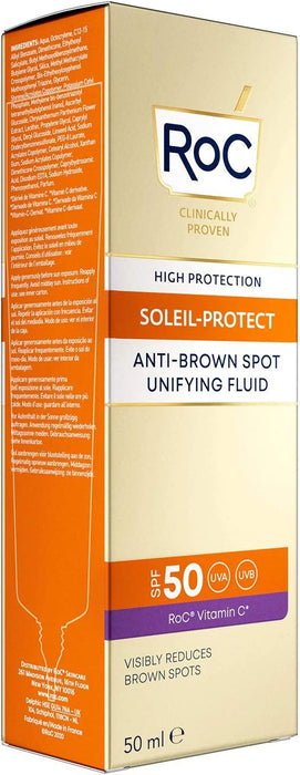 Harmonisierendes Anti-Flecken-Creme SPF 50 - Gesichtscreme mit Vitamin C - Reduziert Pigmentflecken - UVA/UVB-Schutz - 50 ml