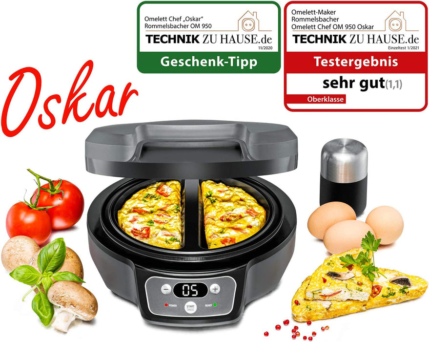 Rommelsbacher Oskar Omelett Chef, Kunststoff, schiefergrau