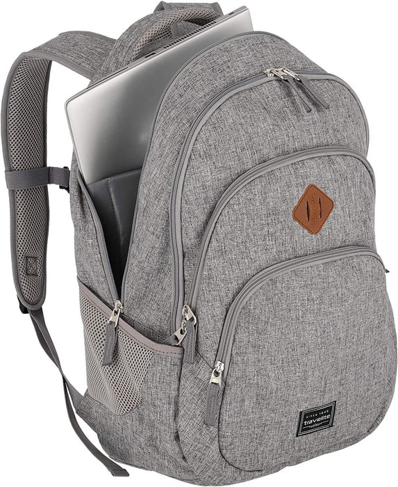  Rucksack Handgepäck mit Laptop Fach 15,6 Zoll, Gepäck Serie BASICS Daypack Melange: Modischer Rucksack in Melange Optik, 45 cm, 22 Liter, Hellgrau