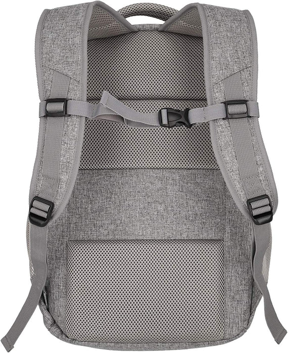  Rucksack Handgepäck mit Laptop Fach 15,6 Zoll, Gepäck Serie BASICS Daypack Melange: Modischer Rucksack in Melange Optik, 45 cm, 22 Liter, Hellgrau