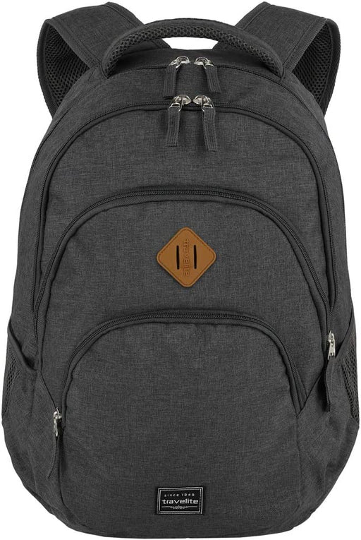 Rucksack Handgepäck mit Laptop Fach 15,6 Zoll, Gepäck Serie BASICS Daypack Melange: Modischer Rucksack in Melange Optik, 45 cm, 22 Liter, anthrazit (grau)