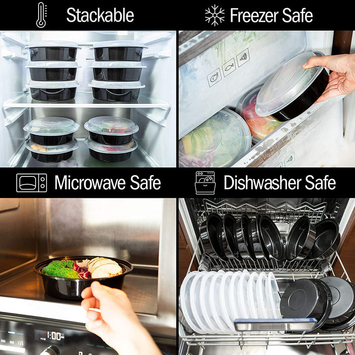 Runde Meal Prep Container Von Igluu [10er Pack] - Essensbox, Lunchbox Mikrowellengeeignet, Spülmaschinenfest Und Wiederverwendbar 