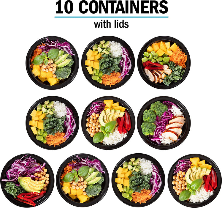 Runde Meal Prep Container Von Igluu [10er Pack] - Essensbox, Lunchbox Mikrowellengeeignet, Spülmaschinenfest Und Wiederverwendbar 