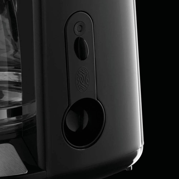 Russell Hobbs Digitale Kaffeemaschine Colours+ rot, programmierbarer Timer, 1,25l Glaskanne, bis 10 Tassen, Warmhalteplatte, Abschaltautomatik